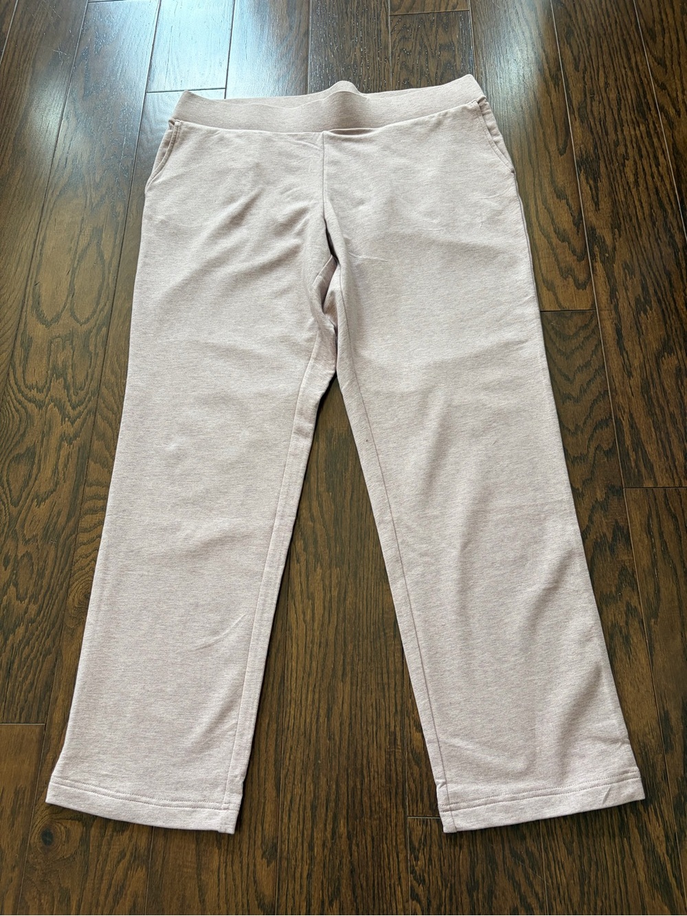 J Jill Women’s Affinity French Terry Slim Leg Pull-On Pants in Light Mauve